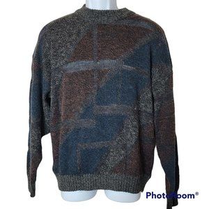 Cambio Italia Vintage 90's Men's Grey Cosby Sweater 30% Wool Size Med